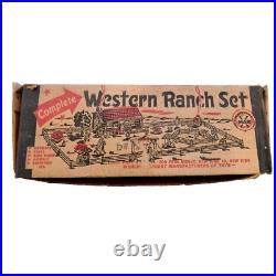 Vintage 1950s Louis Marx Toys Western Ranch Set With Original Box