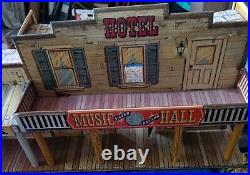 Vintage 1950s MARX Tin Litho Building Playset Roy Rogers Western Town Toy House