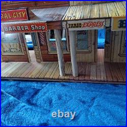 Vintage 1950s MARX Tin Litho Building Playset Roy Rogers Western Town Toy House