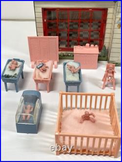 Vintage 1950s Marx Baby Land Nursery Tin Building With All Accessories Excellent
