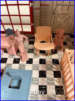 Vintage 1950s Marx Baby Land Nursery Tin Building With All Accessories Excellent