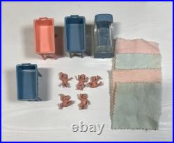 Vintage 1950s Marx Baby Land Nursery Tin Building With All Accessories Excellent