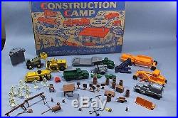Vintage 1950s Marx Construction Camp 4442 Playset In Box, WithTin & Plastic Trucks