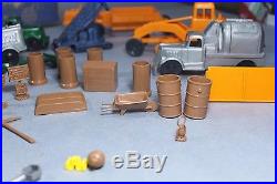 Vintage 1950s Marx Construction Camp 4442 Playset In Box, WithTin & Plastic Trucks