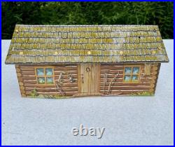 Vintage 1950s Marx Fort Apache Stockade 2000 Box Tin Cabin Lt. Masters Rusty