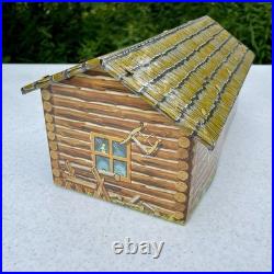 Vintage 1950s Marx Fort Apache Stockade 2000 Box Tin Cabin Lt. Masters Rusty