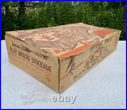 Vintage 1950s Marx Fort Apache Stockade 2000 Box Tin Cabin Lt. Masters Rusty
