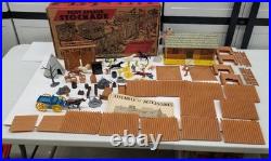 Vintage 1950s Marx Fort Apache Stockade Playset With Box & Instructions Shelf H4