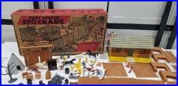 Vintage 1950s Marx Fort Apache Stockade Playset With Box & Instructions Shelf H4