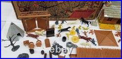 Vintage 1950s Marx Fort Apache Stockade Playset With Box & Instructions Shelf H4