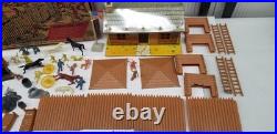 Vintage 1950s Marx Fort Apache Stockade Playset With Box & Instructions Shelf H4