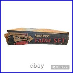 Vintage 1950s Marx Modern Farm Set Playset Original Box And Bags