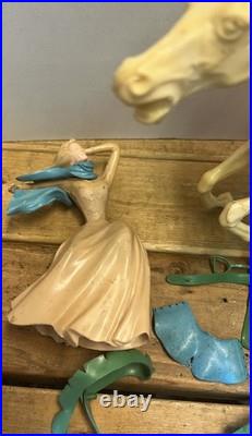 Vintage 1950s Marx Plastic Disney Prince Charming Figure Sleeping Beauty Horse