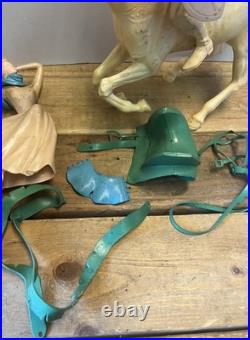 Vintage 1950s Marx Plastic Disney Prince Charming Figure Sleeping Beauty Horse