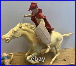 Vintage 1950s Marx Plastic Disney Prince Charming Figure Sleeping Beauty Horse