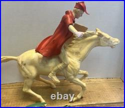 Vintage 1950s Marx Plastic Disney Prince Charming Figure Sleeping Beauty Horse
