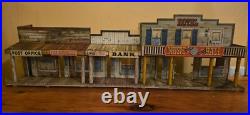 Vintage 1950s Marx Roy Rodgers Tin Town Western Playset AND Bar-M-Ranch Cabin