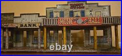 Vintage 1950s Marx Roy Rodgers Tin Town Western Playset AND Bar-M-Ranch Cabin