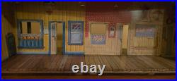 Vintage 1950s Marx Roy Rodgers Tin Town Western Playset AND Bar-M-Ranch Cabin