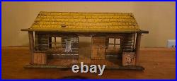 Vintage 1950s Marx Roy Rodgers Tin Town Western Playset AND Bar-M-Ranch Cabin