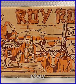 Vintage 1950s Marx Roy Rogers Double R Bar Ranch Play Set EMPTY BOX ONLY