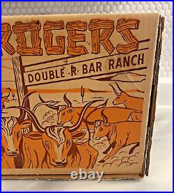 Vintage 1950s Marx Roy Rogers Double R Bar Ranch Play Set EMPTY BOX ONLY