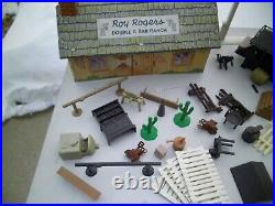 Vintage 1950s Marx Roy Rogers Double R Bar Ranch Playset Used Condition