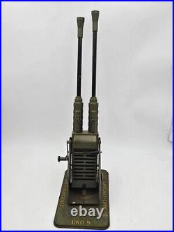 Vintage 1950s Marx US Army Anti-Aircraft Metal Moving Machine Gun Good Condition