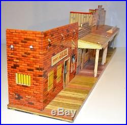 Vintage 1950s Marx Western Town Playset Tin Streetfront NR