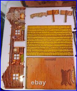 Vintage 1950s Roy Rogers Ranch Play Set by Marx in Original Box 3979-3980