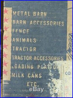 Vintage 1951 MARX Modern Farm Set almost complete Original Box & Paper Packaging