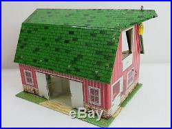 Vintage 1951 MARX Modern Farm Set almost complete Original Box & Paper Packaging