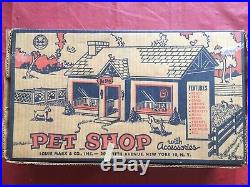 Vintage 1952 Marx Pet Shop playset 100% original, never used, near mint in box
