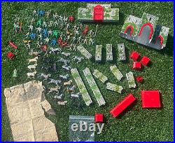 Vintage 1953 Marx 1st Issue Medieval Knight Castle Fort Playset With Accessories +