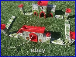 Vintage 1953 Marx 1st Issue Medieval Knight Castle Fort Playset With Accessories +