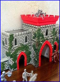 Vintage 1953 Marx Medieval Castle Fort Playset w Box Knights Horses Cannon Vintage 1953 Marx Medieval Castle Fort Playset w Box Knights Horses Cannon