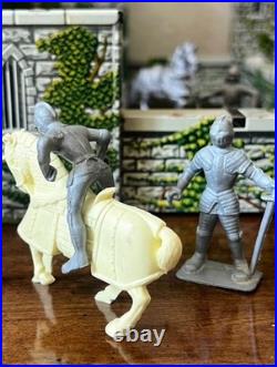 Vintage 1953 Marx Medieval Castle Fort Playset w Box Knights Horses Cannon Vintage 1953 Marx Medieval Castle Fort Playset w Box Knights Horses Cannon