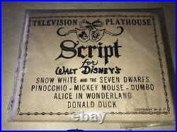 Vintage 1955 Marx Disney Television Playhouse Theater 30+ pcs Rare Script VG