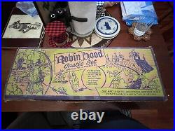 Vintage 1956 Marx Robin Hood Castle Set, In Box