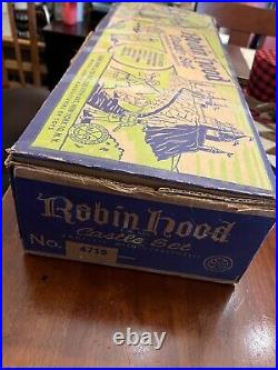 Vintage 1956 Marx Robin Hood Castle Set, In Box