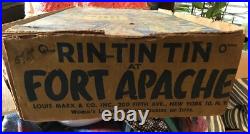 Vintage 1956 Marx Toys Rin Tin Tin Fort Apache Playset with Box. WOW