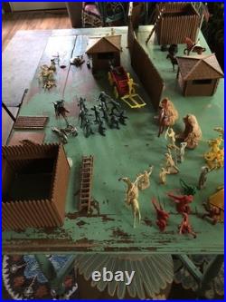 Vintage 1956 Marx Toys Rin Tin Tin Fort Apache Playset with Box. WOW