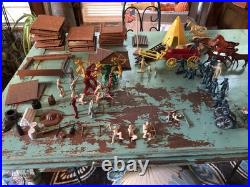 Vintage 1956 Marx Toys Rin Tin Tin Fort Apache Playset with Box. WOW