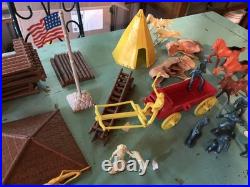 Vintage 1956 Marx Toys Rin Tin Tin Fort Apache Playset with Box. WOW