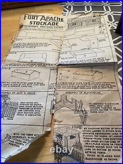 Vintage 1956 Rin Tin Tin Apache Fort Lot Original Box and Instructions