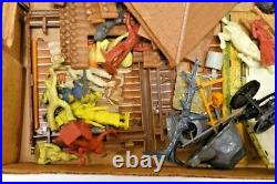 Vintage 1957 Marx Fort Apache Stockade Western Playset with Original Box & Cannon