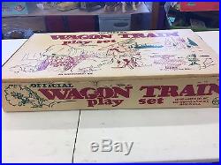 Vintage 1958-59 Marx Wagon Train Play Set withBox #4788