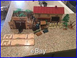 Vintage 1958 MARX Zorro Fort Play Set 5 Rare Figure And Accessories