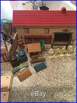 Vintage 1958 MARX Zorro Fort Play Set 5 Rare Figure And Accessories