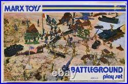 Vintage 1960's MARX Battleground Play Set #4756 with Original Box Tanks Pillbox